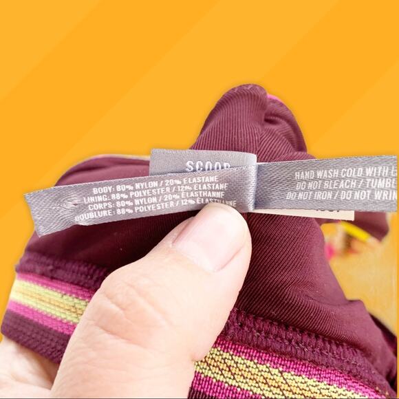 AERIE Bralette Swim Bikini Top Floral Scoop Neck 1970 Floral Style XXS NWOT - Picture 8 of 9